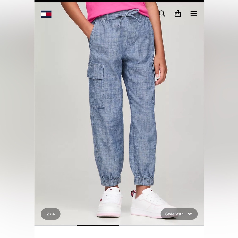 Tommy Hilfiger Denim Blue jogger pants.